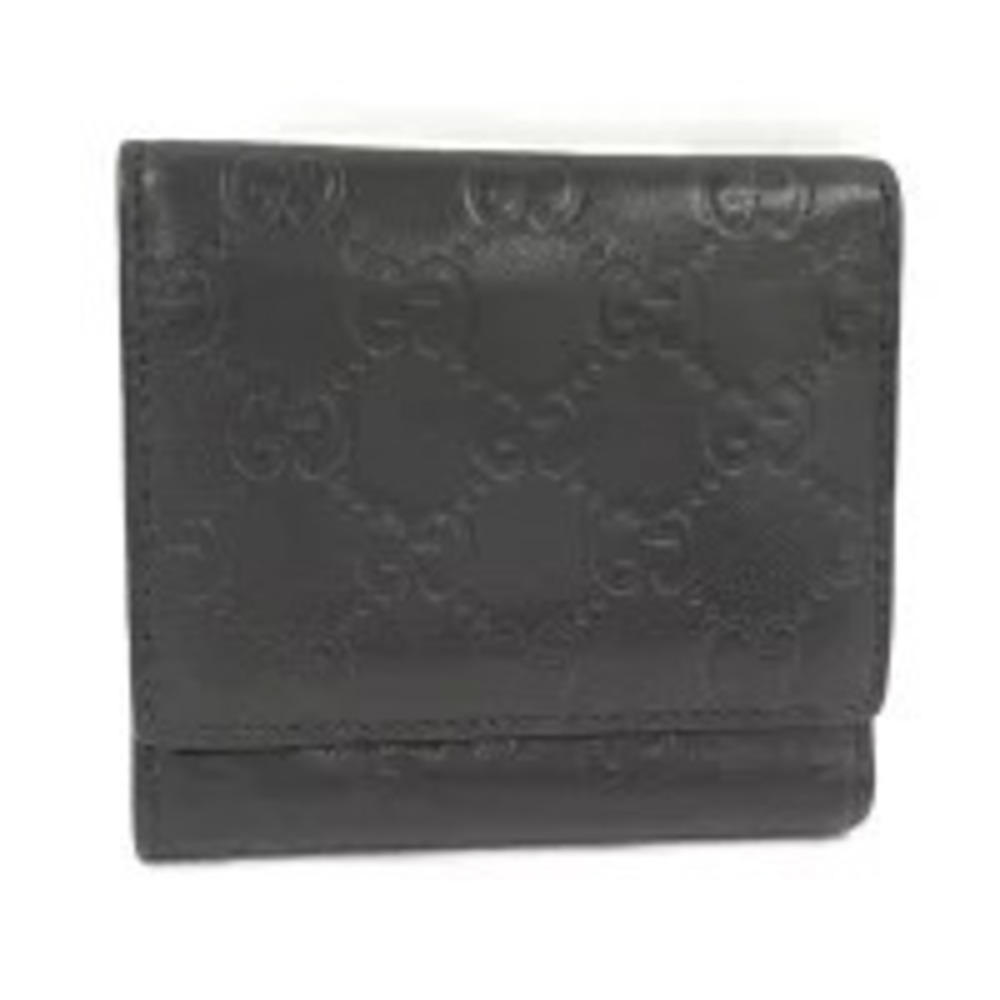 Gucci Tri fold Wallet Leather Black